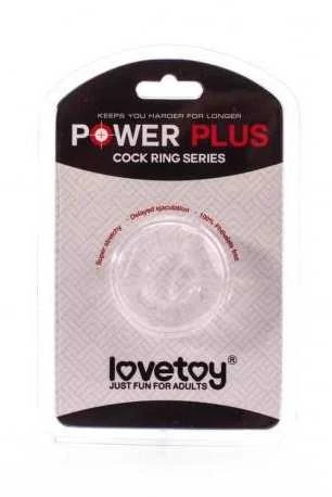 Lovetoy POWER PLUS varpos žiedas skaidrus