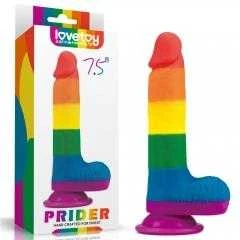 LOVETOY Prider Dildo 7.5' Colorful