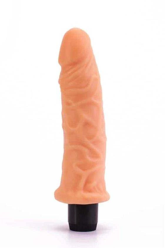 „Lovetoy“ vibratorius, natūralus, gyslotas, vibruojantis penis, 20 cm