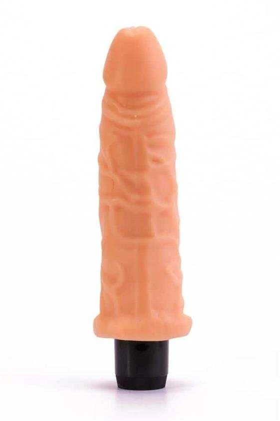 „Lovetoy“ vibratorius, natūralus, gyslotas, vibruojantis penis, 20 cm