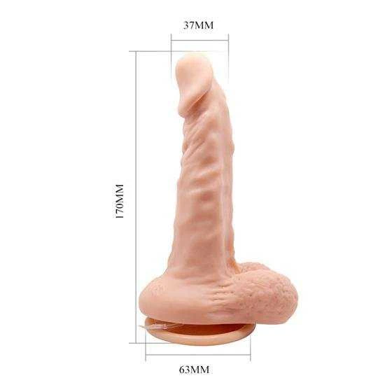 BAILE Varpos su sėklidės vibruojantis dildo siurbtukas stiprus