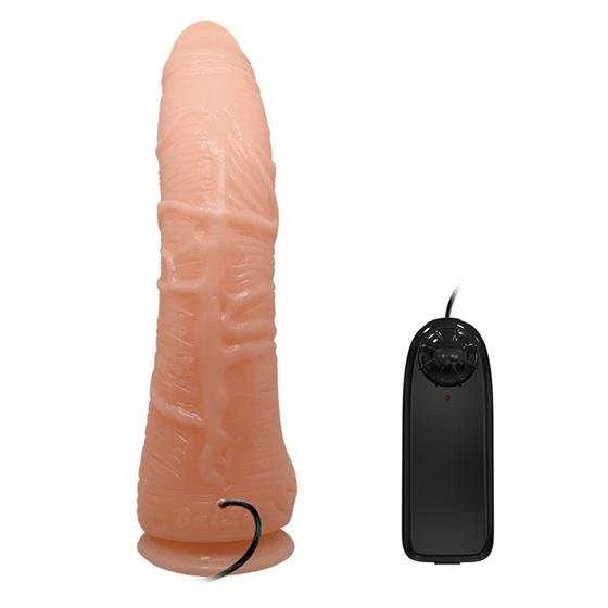 BAILE Dildo lenktas penio siurbtukas nuotolinio valdymo pultelis 28 cm