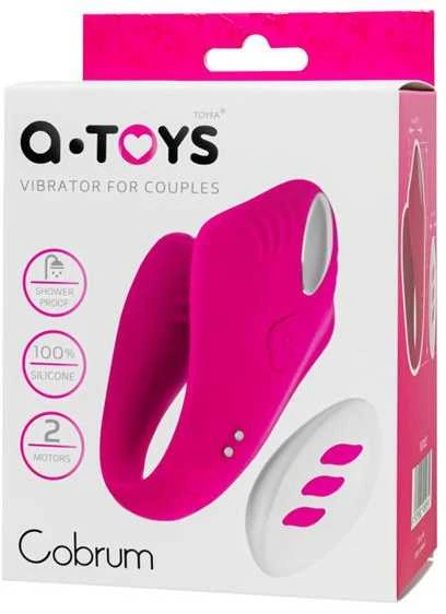 Toyfa A-TOYS Vibratorius poroms Cobrum, silikonas, rožinis, 9,6 cm