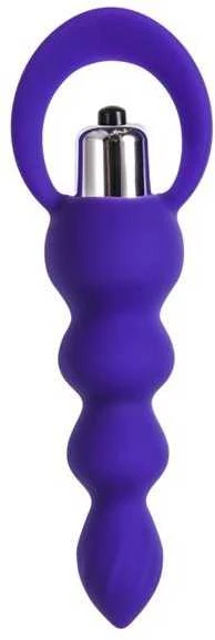 Violetinis Twisty analinis kištukas su metaline detale