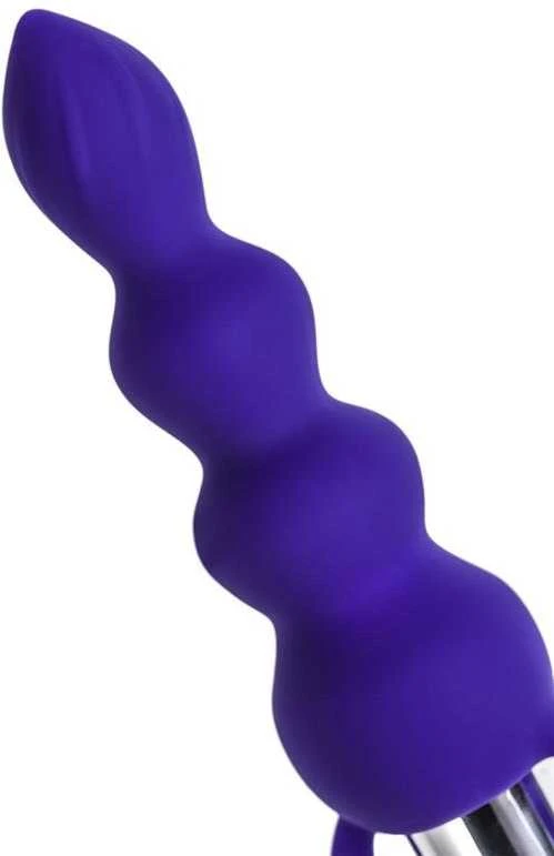 Violetinis Twisty analinis kištukas banguotu paviršiumi