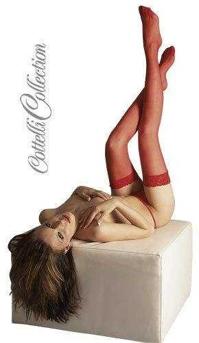 Cottelli Legwear Sulaikomos kojinės raudonos 1