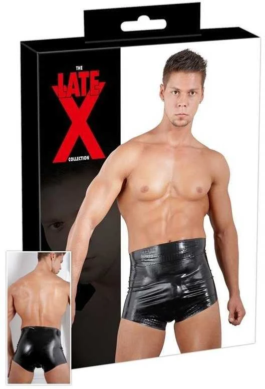 Late X Latex Diaper Briefs juodas L