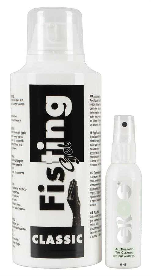 Orion Fisting Gel 500 ml + Cleaner lubrikanto ir sekso žaislų valiklio rinkinys