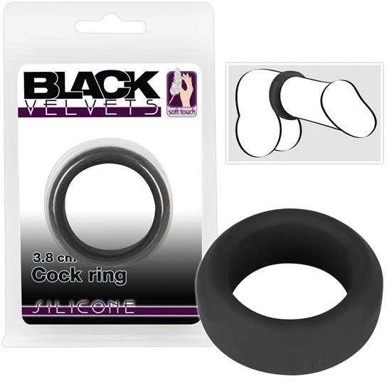 Black Velvets Juodas Velvets Cock Ring 3.8 cm
