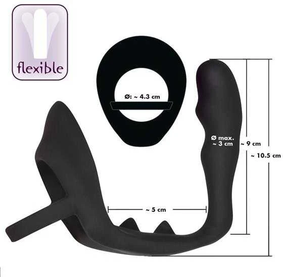 Black Velvets Juodas Velvets Ring & Plug
