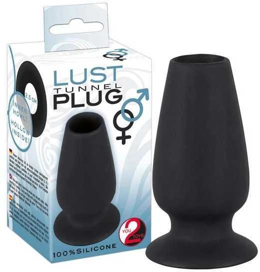 Lust Tunnel Plug M juodas analinis kaištis