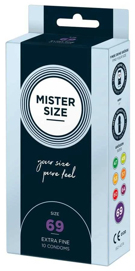 Mister Size PIECES Mister Dydis - 69 mm Prezervatyvai 10 vnt