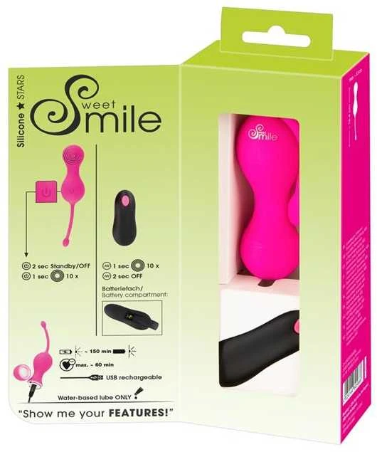 Sweet Smile Remote Controlled Love Balls Vibruojantys meilės kamuoliukai
