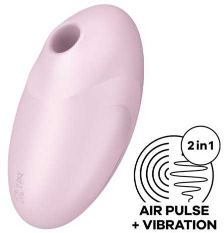Satisfyer Vulva Lover 3 klitorio stimuliatorius su vibruojančia rožine spalva
