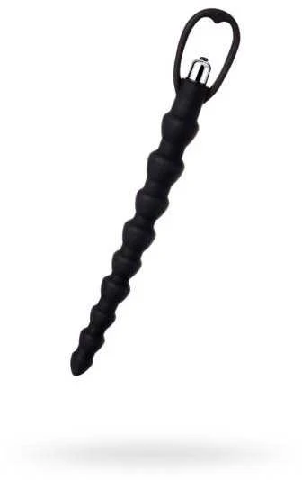 Toyfa A-TOYS, Analinė vibracinė grandinėlė, silikonas, juodas, 32,7 cm