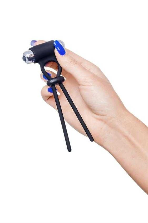 Toyfa A-Toys erekciją gerinantis lasso Jat, juodas, silikonas, 14cm