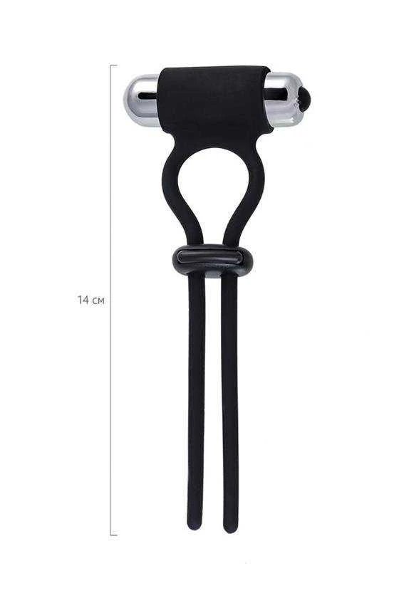 Toyfa A-Toys erekciją gerinantis lasso Jat, juodas, silikonas, 14cm