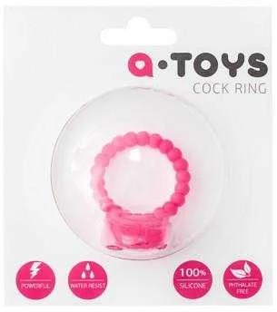 Toyfa A-TOYS, Varpos vibrožiedas, silikonas, rožinis, O3,5 cm