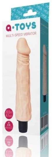Toyfa A-TOYS, Realistinis kelių greičių vibratorius, TPE, 19,5 cm