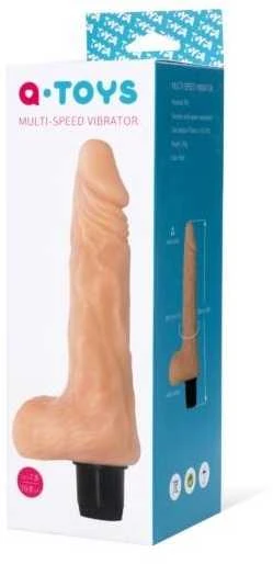 Toyfa A-TOYS, tikroviškas kelių greičių vibratorius,, TPE, vibracijos režimai, 14cm
