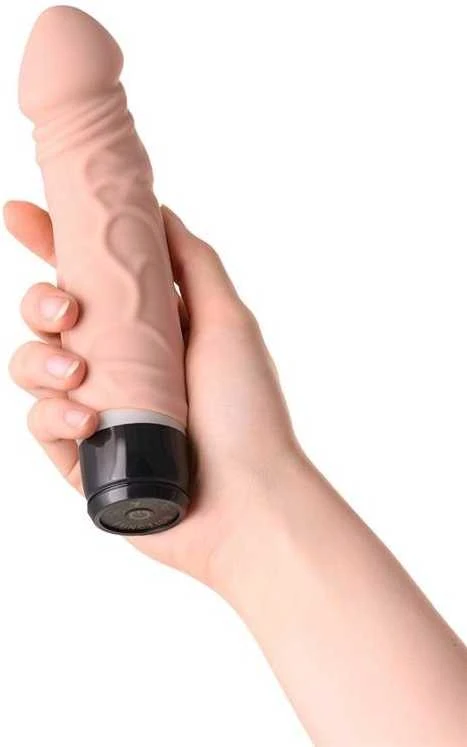 Toyfa A-TOYS, tikroviškas kelių greičių vibratorius, silikonas, vibracijos režimai, 15,9 CM
