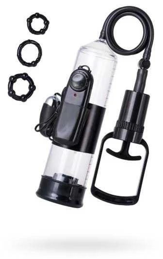 Toyfa A-TOYS, Penio pompa, anglies spalvos, su vibracija, PVC, permatoma, 22,8 cm