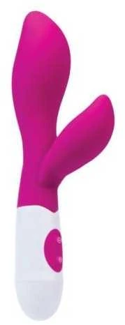 Toyfa A-TOYS, Vibratorius Lilu su klitorio stimuliatoriumi, silikonas, rožinis, 20 cm, 10 greičių, 2xAAA
