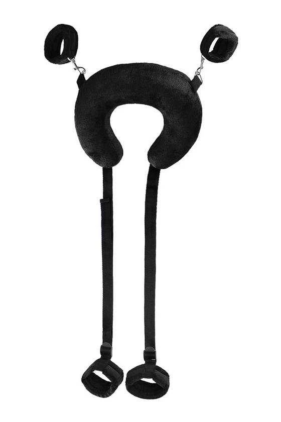 Toyfa Anonymo tvirtinimo stropas su pagalve, veliūras, juodas, 127 cm