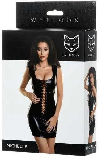 Toyfa Glossy Shiny Wetlook suknelė su nėriniais MICHELLE