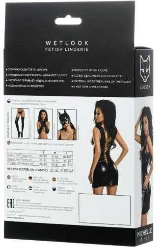 Toyfa Glossy Shiny Wetlook suknelė su nėriniais MICHELLE