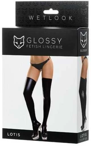 Toyfa Glossy Shiny Wetlook stockings LOTIS - juodas XL