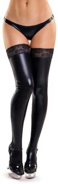 Toyfa Glossy Shiny Wetlook kojinės su nėriniais ELIZA