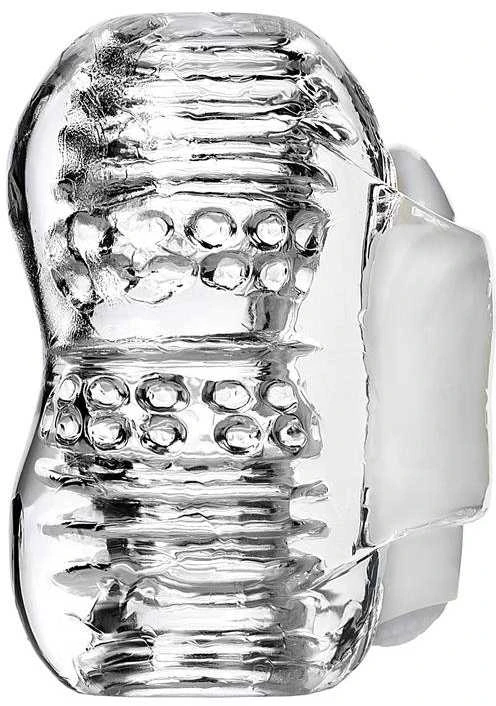 Toyfa Lingam Khani, vibruojantis masturbatorius, TPE, skaidrus, 9 cm