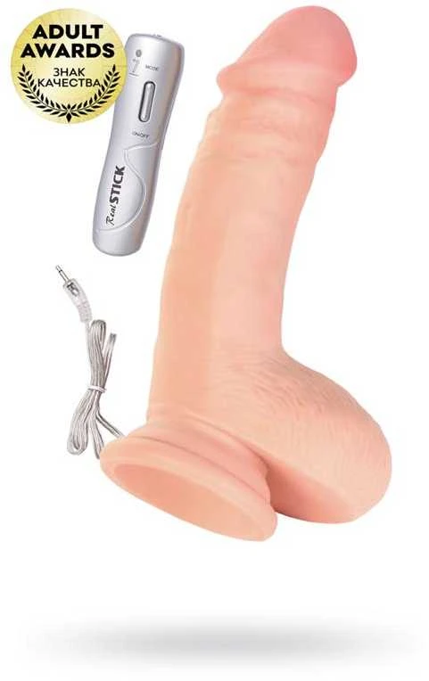 Toyfa RealStick Elite, Gerard vibratorius, TPR, minkštimas, 18,5 cm