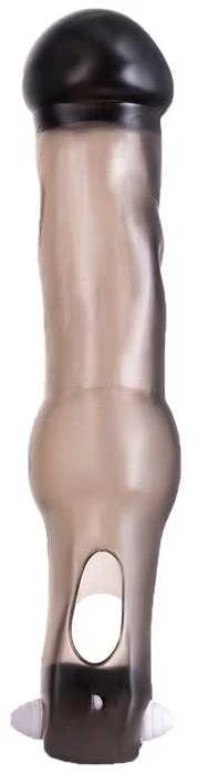 xToyFa XLover, varpos rankovė, padidinimui su vibracija, TPE, skaidrus juodas, 19,4 cm