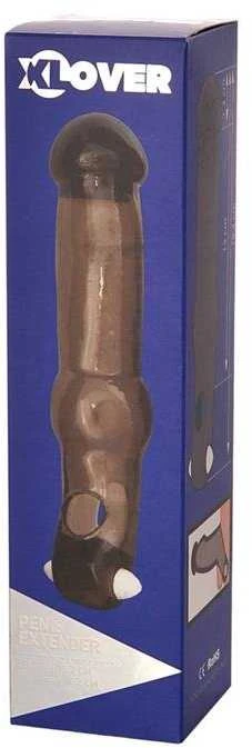 xToyFa XLover, varpos rankovė, padidinimui su vibracija, TPE, skaidrus juodas, 19,4 cm