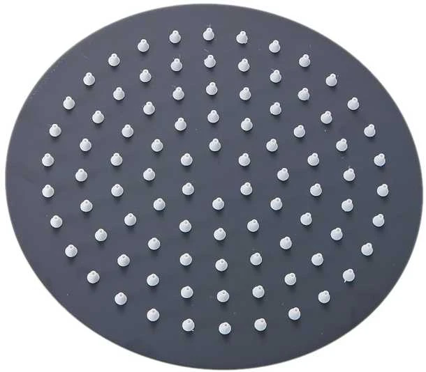 Etovis Plieninė apvali lietaus dušo galva 30 cm, JUODA (170549)