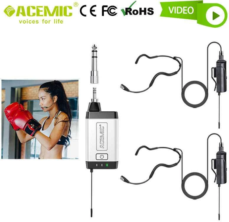 Belaidis ausinės mikrofonas Acemic Q2/H2