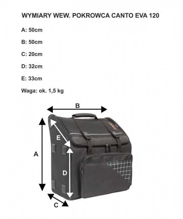 Dėklas akordeonui Canto EVA120 WH (96-120 bosų)