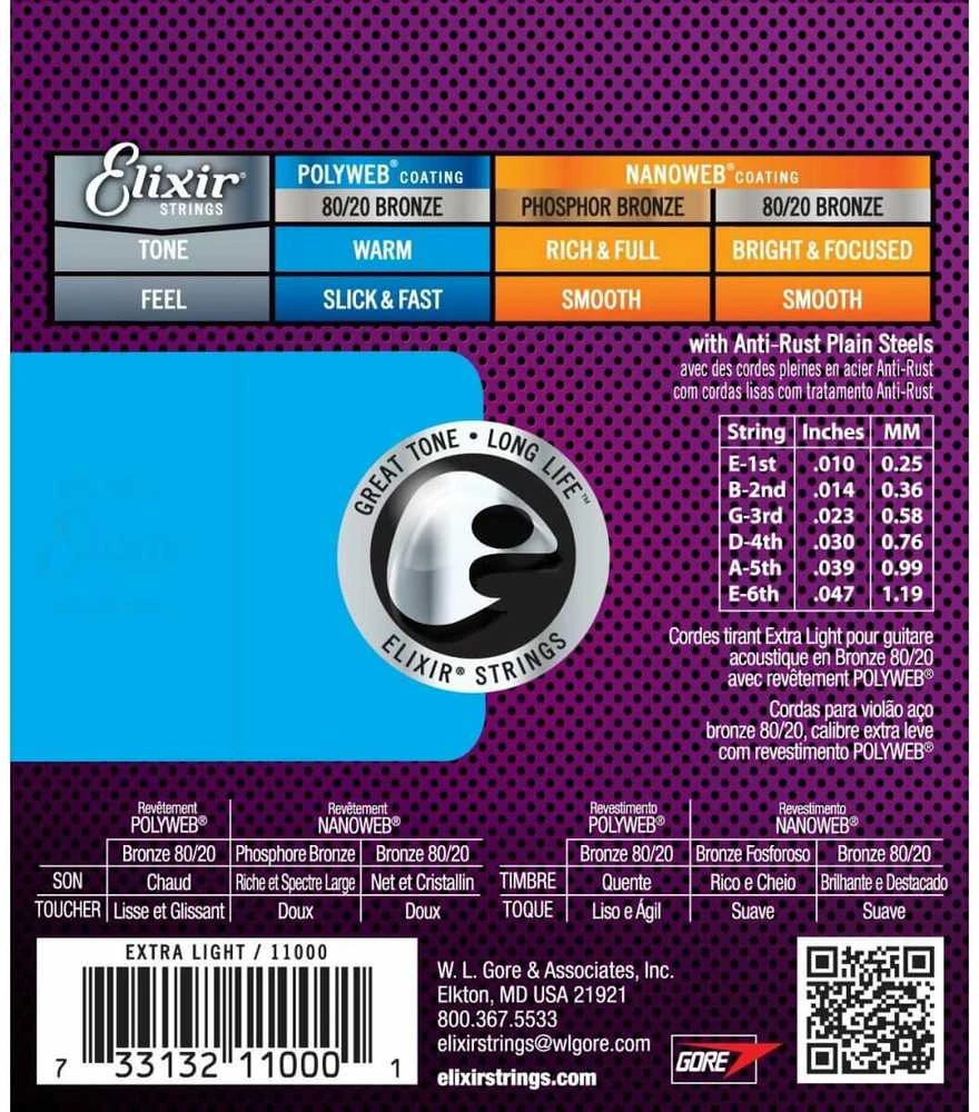 Elixir Eliksyras 11000 Polyweb 80/20 Bronze 10-47