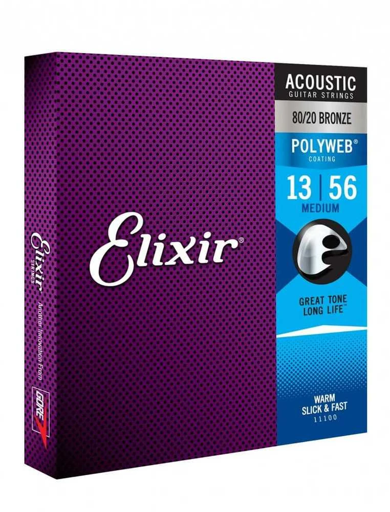 Elixir Eliksyras 11100 Polyweb Medium 13-56 80/20 Bronze 12-56
