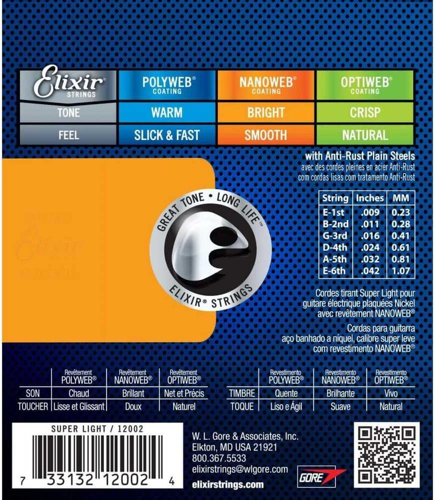 Elixir Eliksyras 12002 Nanoweb Super Light 9-42