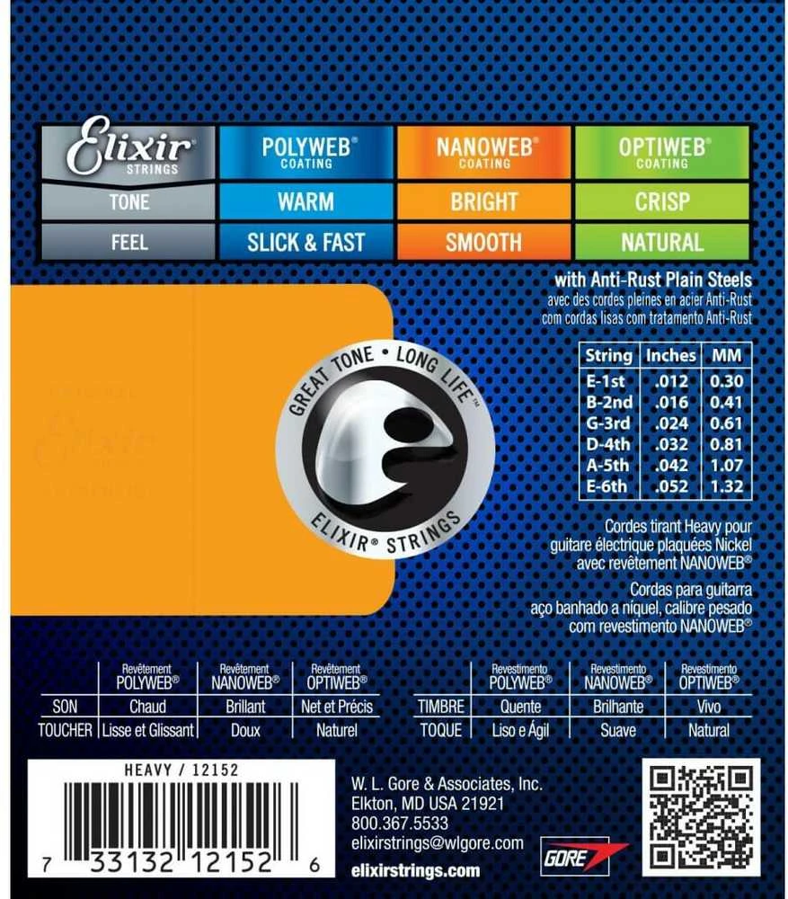Elixir Eliksyras 12152 Nanoweb Heavy 12-52