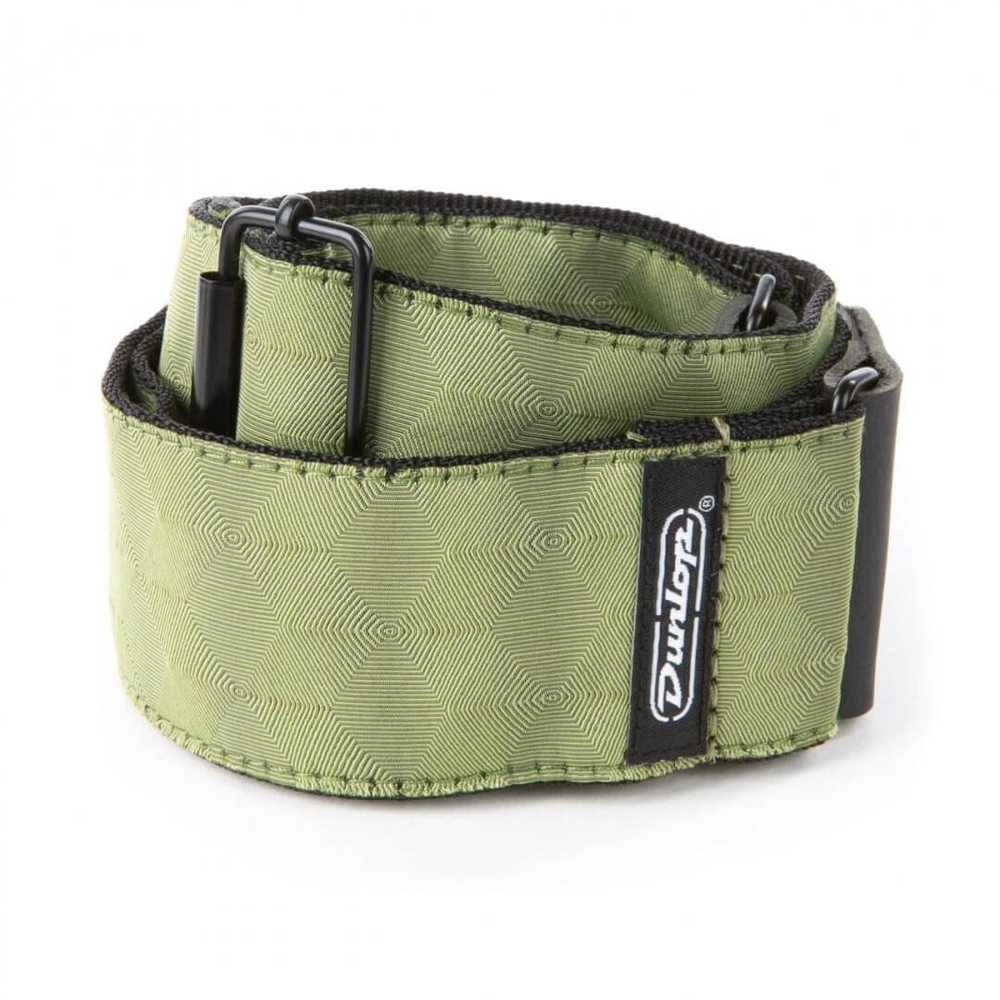 Gitaros diržas Dunlop Designer Jacquard Hexagon Echo Olive