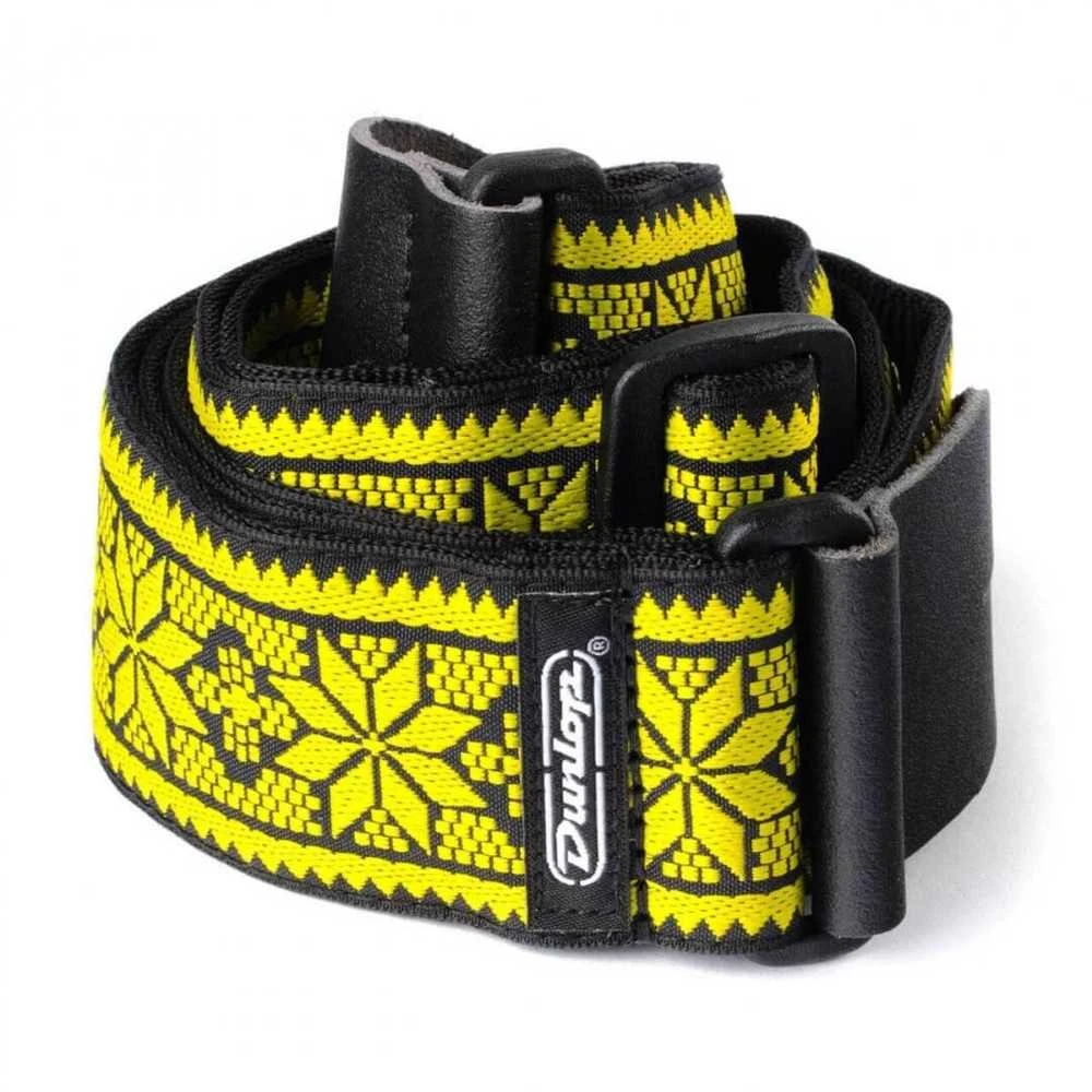Gitaros diržas Dunlop Jacquard Fillmore Geltona