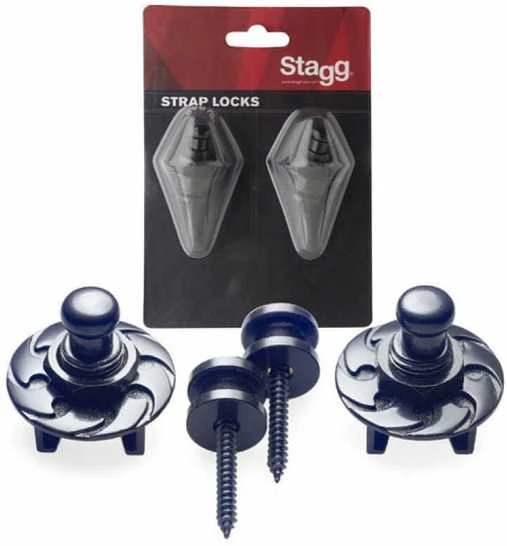 Gitaros diržo užraktas Stagg SSL1 BK