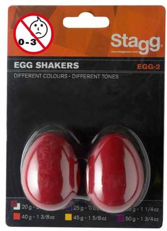 Kiaušinio formos barškučiai Stagg EGG-2 RD (2 vnt.)