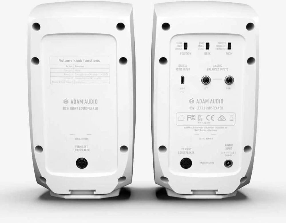 Studijinės kolonėlės Adam Audio D3V (balta)