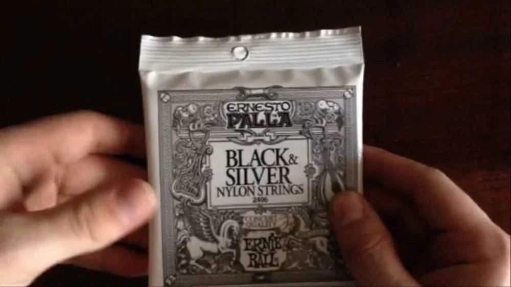 Stygos klasikinei gitarai Ernie Ball Ernesto Palla Juodas & Sidabrinis P02406