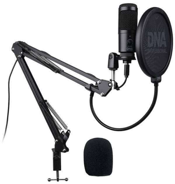 USB kondensatorinio mikrofono komplektas DNA CM USB KIT